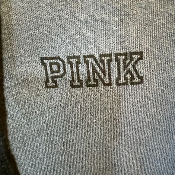 PINK Victoria's Secret Dusty Blue Pullover Hoodie Size Large - Picture 10 of 14